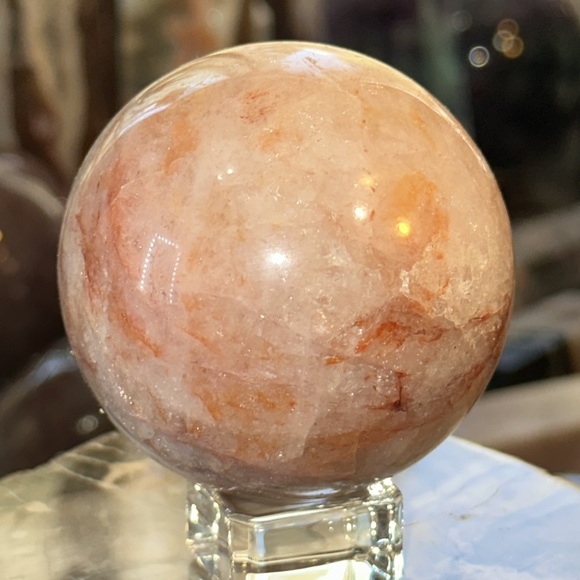 Fire Quartz Crystal Sphere! - Picture 4 of 5